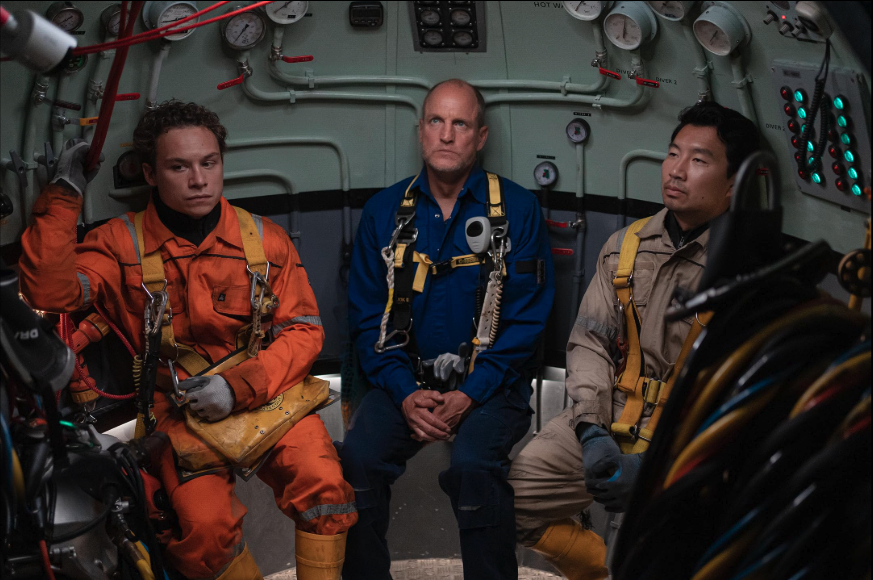 Woody Harrelson, Simu Liu, and Finn Cole in Last Breath