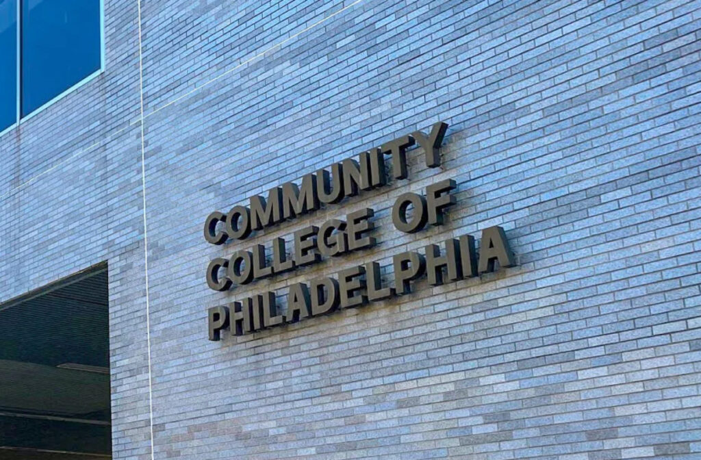 ccp-communitycollegephiladelphia-file a sign for Community College of Philadelphia
