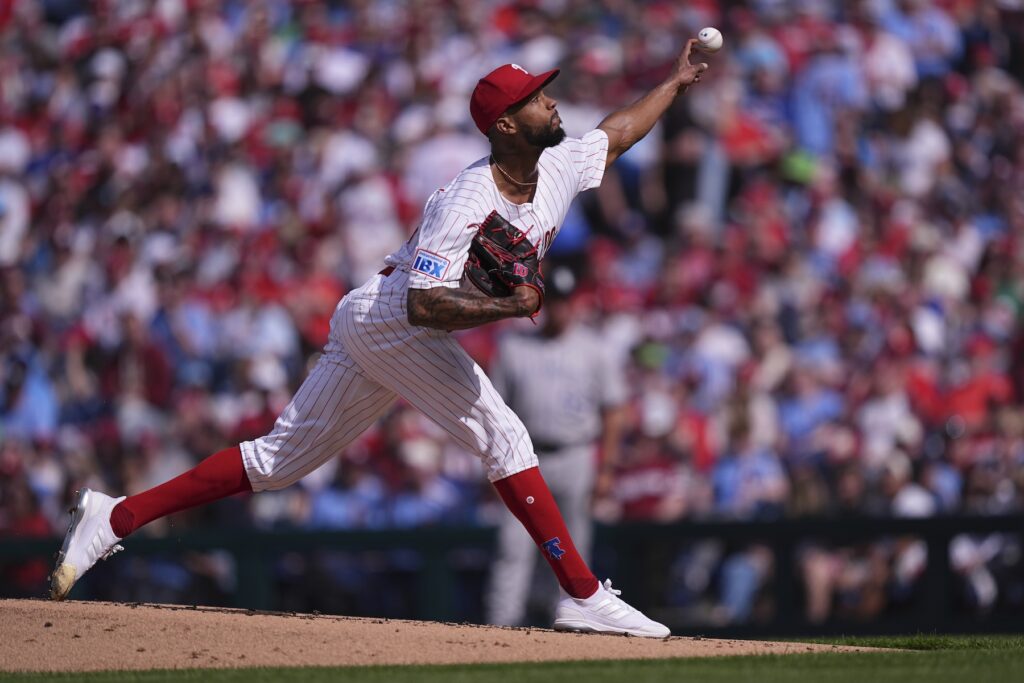 Phillies Baseball Philadelphia Phillies' Cristopher Sánchez pitches