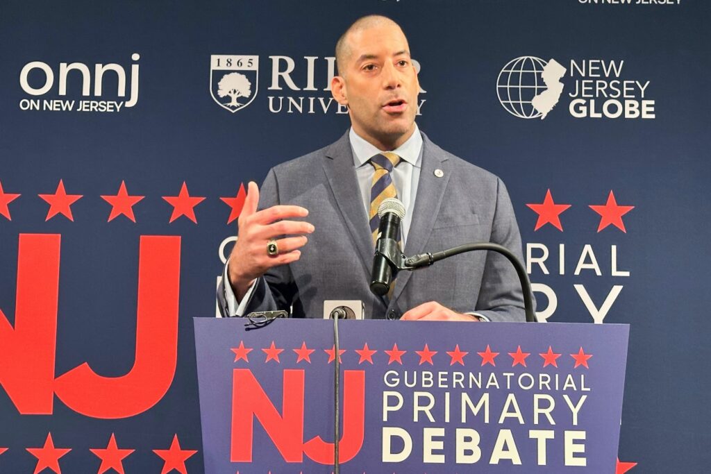 Sean Spiller speaking at a podium