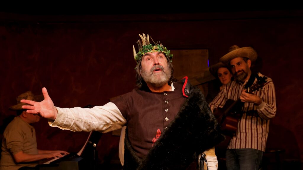2025 03 26-e lee-harley diamond-swarthmore pa pcs theater-ballad of king henry world premiere the king 16×9 King Henry (portrayed by Harley Diamond)