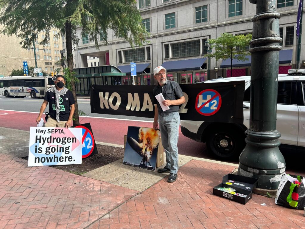 hydrogen-energy-protesters-ss-032625-1 Climate activists with Extinction Rebellion Philadelphia picket