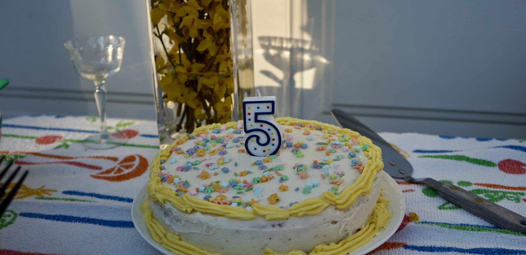 Michael and Fran Levanios brought a cake