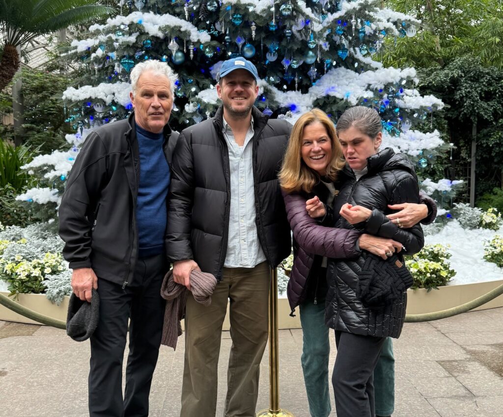oneill-family-2025-03-10-2 Lorraine O’Neill visits Longwood Gardens with her mother, Liz O’Neill, joined by her father and brother.