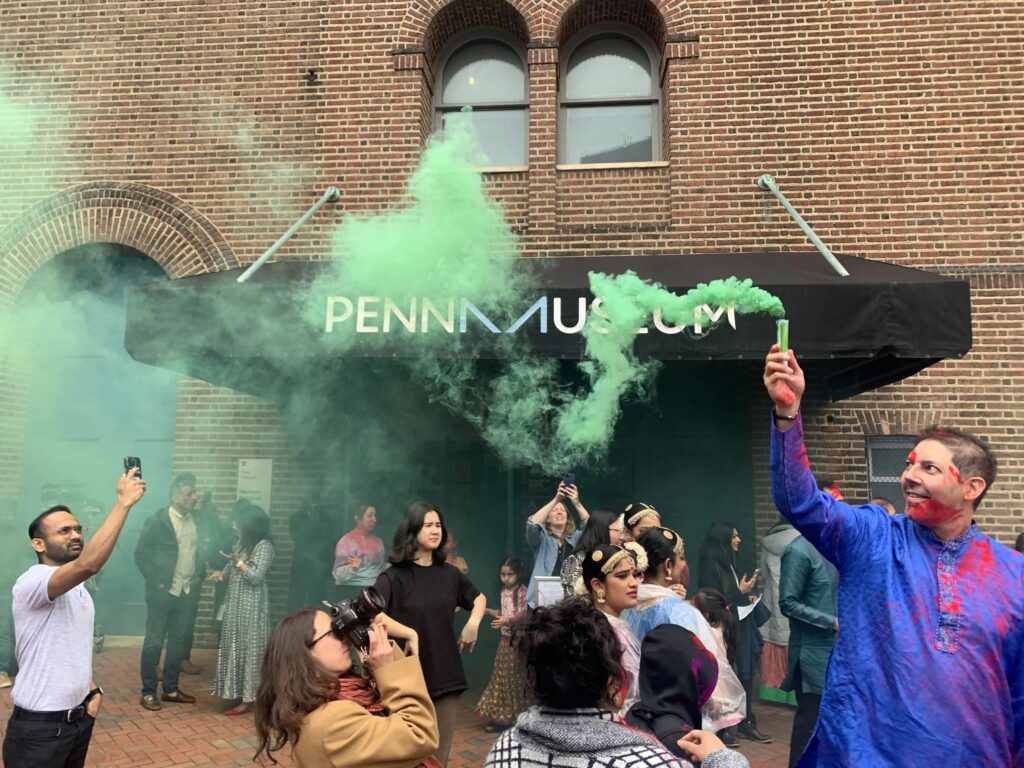 penn-museum-CultureFest!-Holi-2025 CultureFest! Holi attendees release colorful smoke