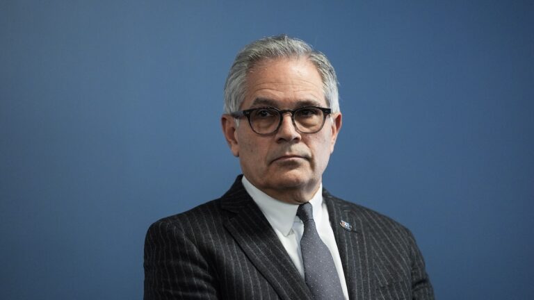 Philadelphia District Attorney Larry Krasner takes part in a news conference in Philadelphia, Monday, March 11, 2024.