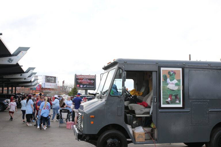 The parking lot at the stadium