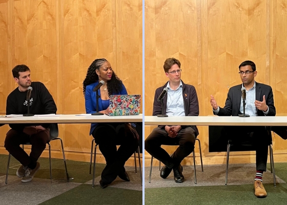 princeton Studio 2: On the Road at Princeton Public Library (Left to right: Avi Wolfman-Arent, Cherri Gregg, Tom Griffiths, Arvind Narayanan)