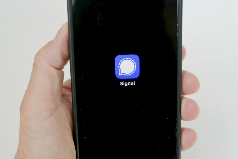 the Signal app on a phone