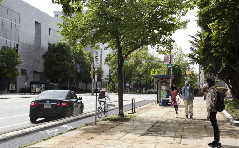 a rendering of the Spring Garden Street bike lane project