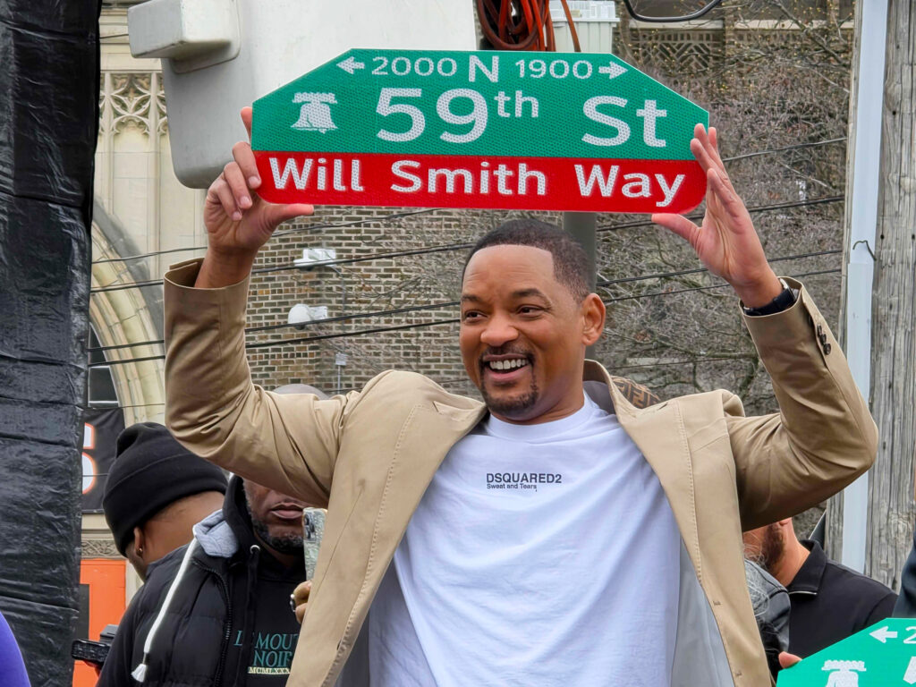 will-smith-2025-03-26-street-sign Will Smith holds the Will Smith Way sign