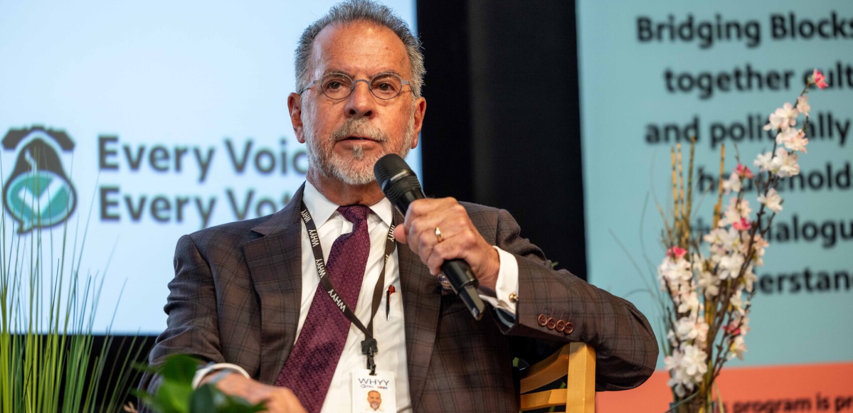 Bill Marrazzo speaking on stage during the News Summit