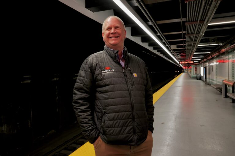 John Rink standing on the platform