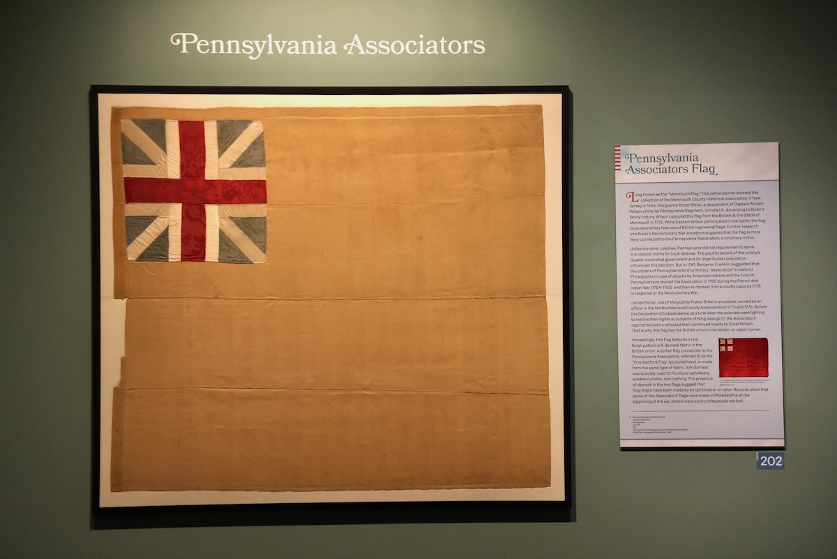 A voluntary militia flag that bears the British Union Jack in the upper corner