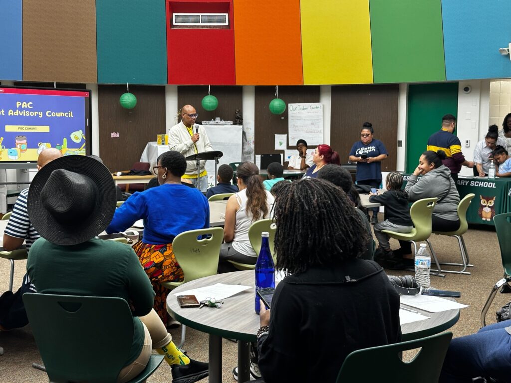camden-forest-hill-library-school-KB-052125 Parents and students build a library at Forest Hill family school in Camden New Jersey to discuss district cuts to fill a $91 million deficit.