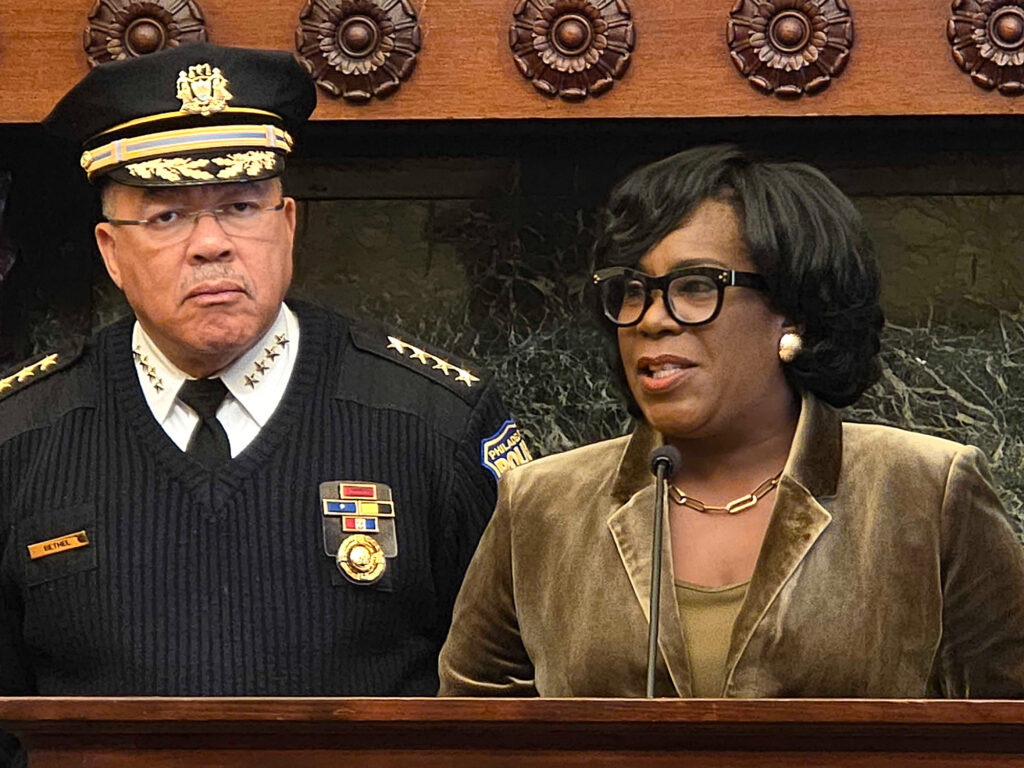 Cherelle Parker and Kevin Bethel speak