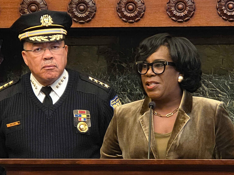 Cherelle Parker and Kevin Bethel speak