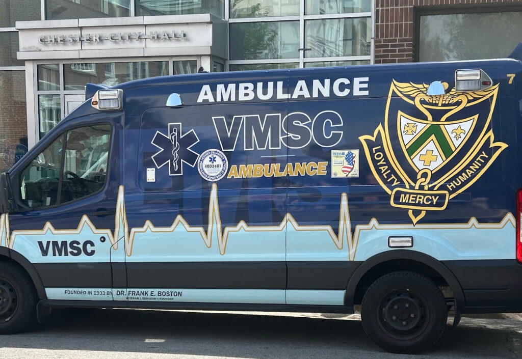 chester-ambulance-2025 New Chester County emergency vehicle outside city hall