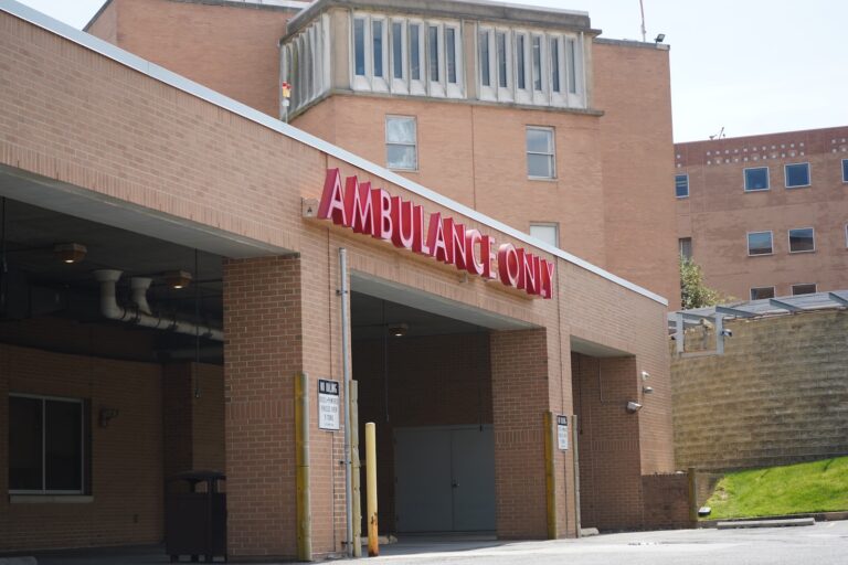 The ambulance lot in front of Crozer-Chester Medical Center.