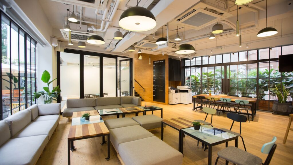 A Co-Working Space Area Empty A co-working space area
