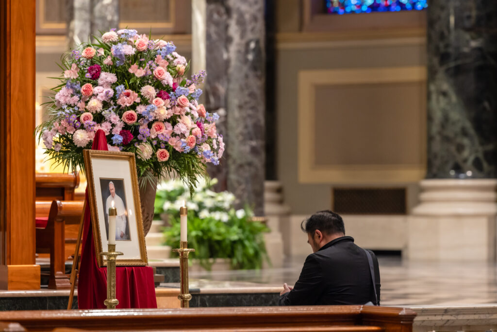 A memorial to Pope Francis