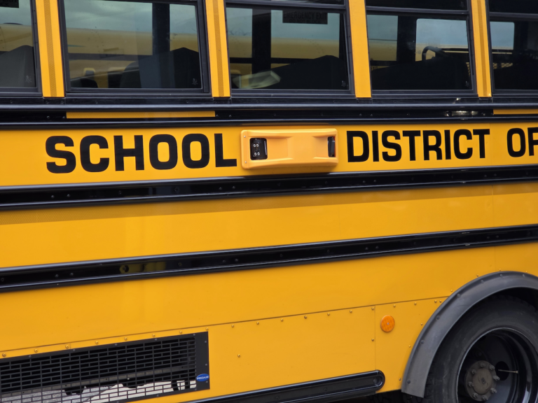 School bus with camera