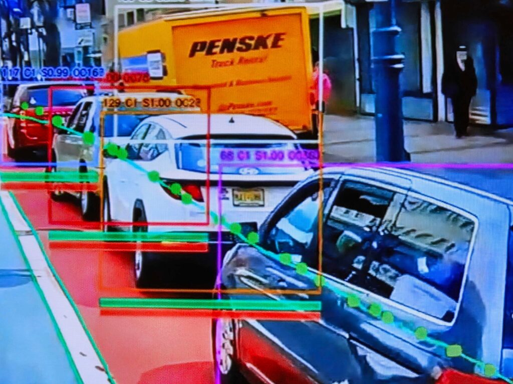 septa-artificial-intelligence-bus-camera a screengrab of the view from a camera