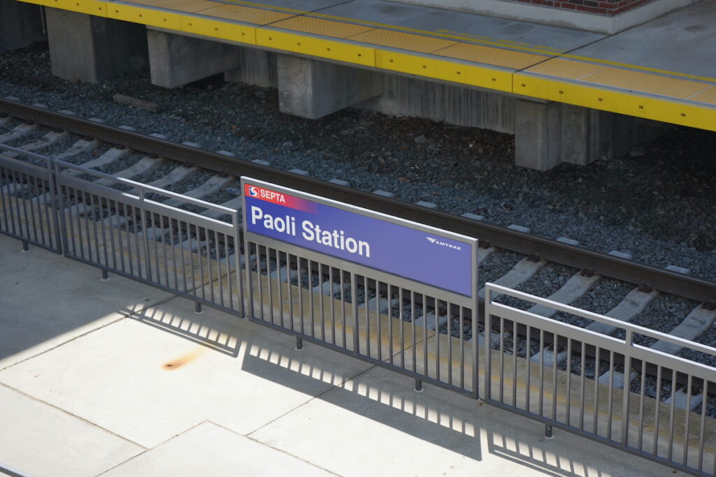 SEPTA's Paoli Station sign