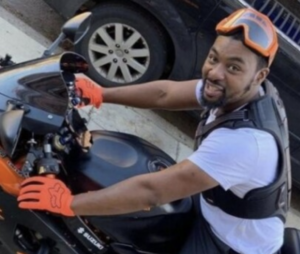 Shahyodd Chavis on his bike