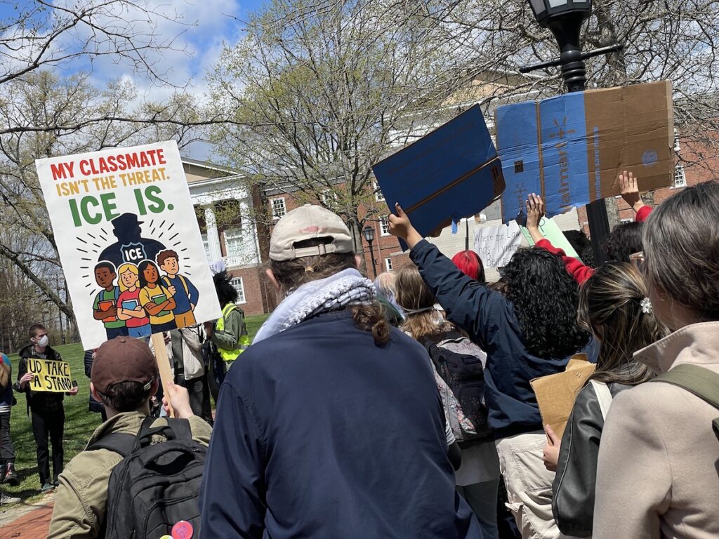 univ-del-visa-revocation-CB-042225-01 Students rallying at University of Delaware