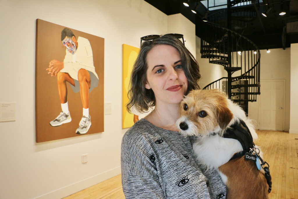Sara McCorriston holding her dog