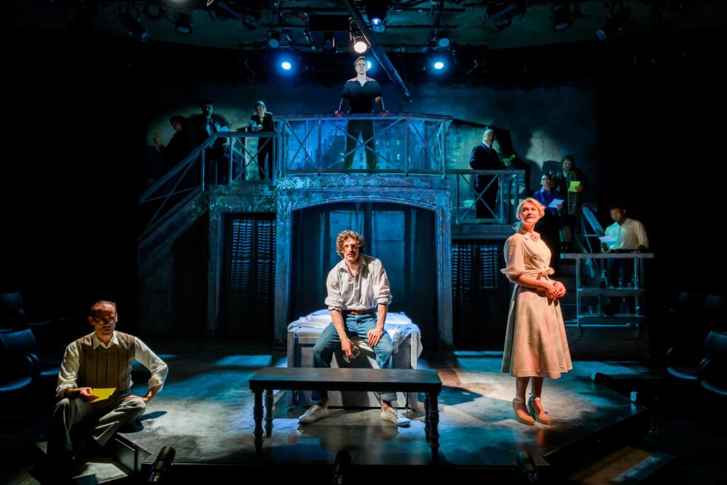 a scene from the Giovanni's Room play being practiced