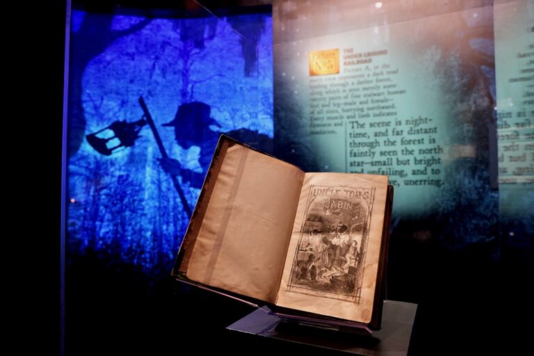 Copy of Uncle Tom's Cabin on display at art exhibit