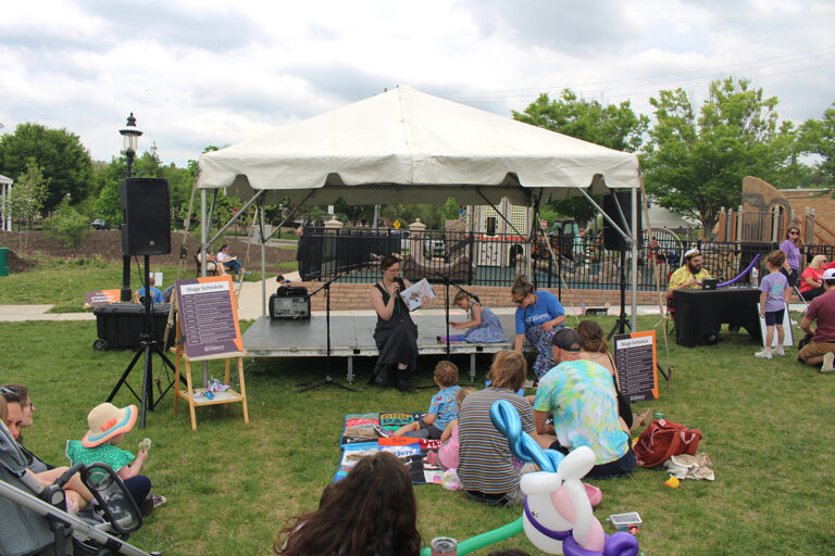 Bucks County Book Festival events included activities for children of all ages. (Emily Neil/WHYY)