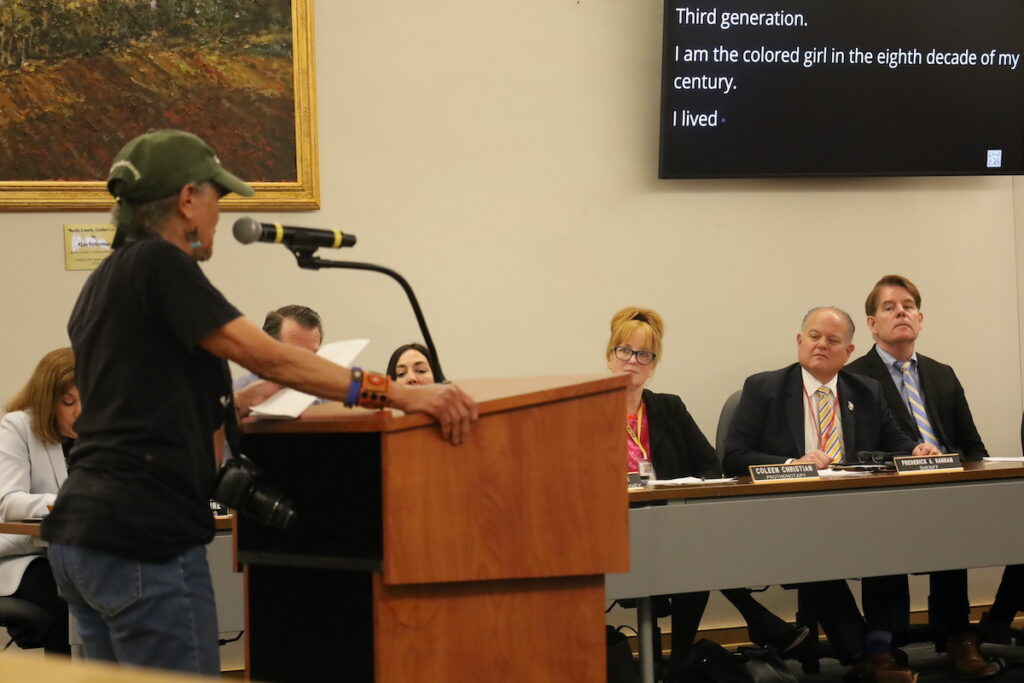 bucks-county-ice-protests-CR-050725-01 Bucks County Sheriff Fred Harran listening to residents speak out against his decision