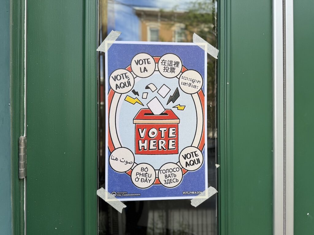 fishtown-voting-sign-MP-052025-01 Vote Here sign in Fishtown