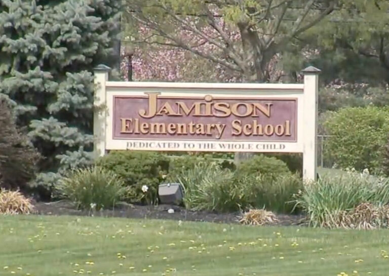a sign for Jamison Elementary School
