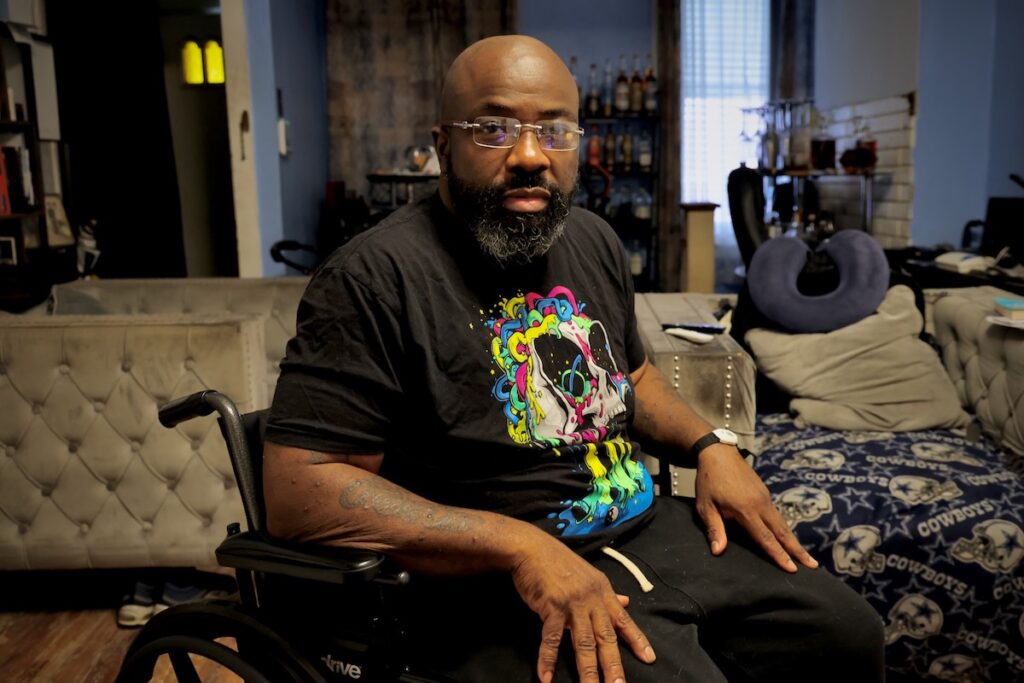 2025 05 14-e lee-michael brown-north philadelphia-liheap wide Michael Brown sitting in wheelchair