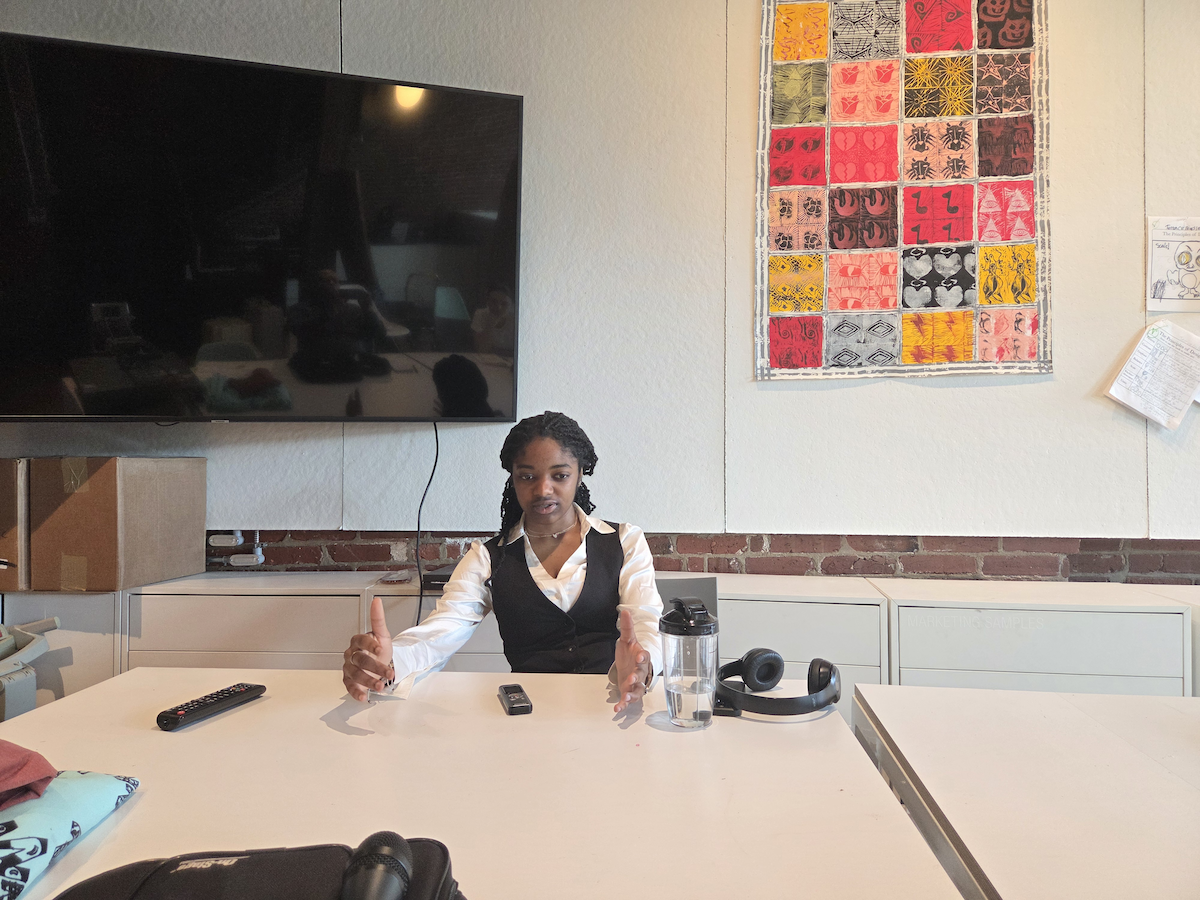 Mural Arts Student Eylydia Knight in classroom