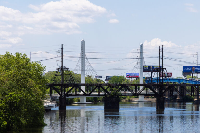 View of the new section of the Schuylkill River Trail