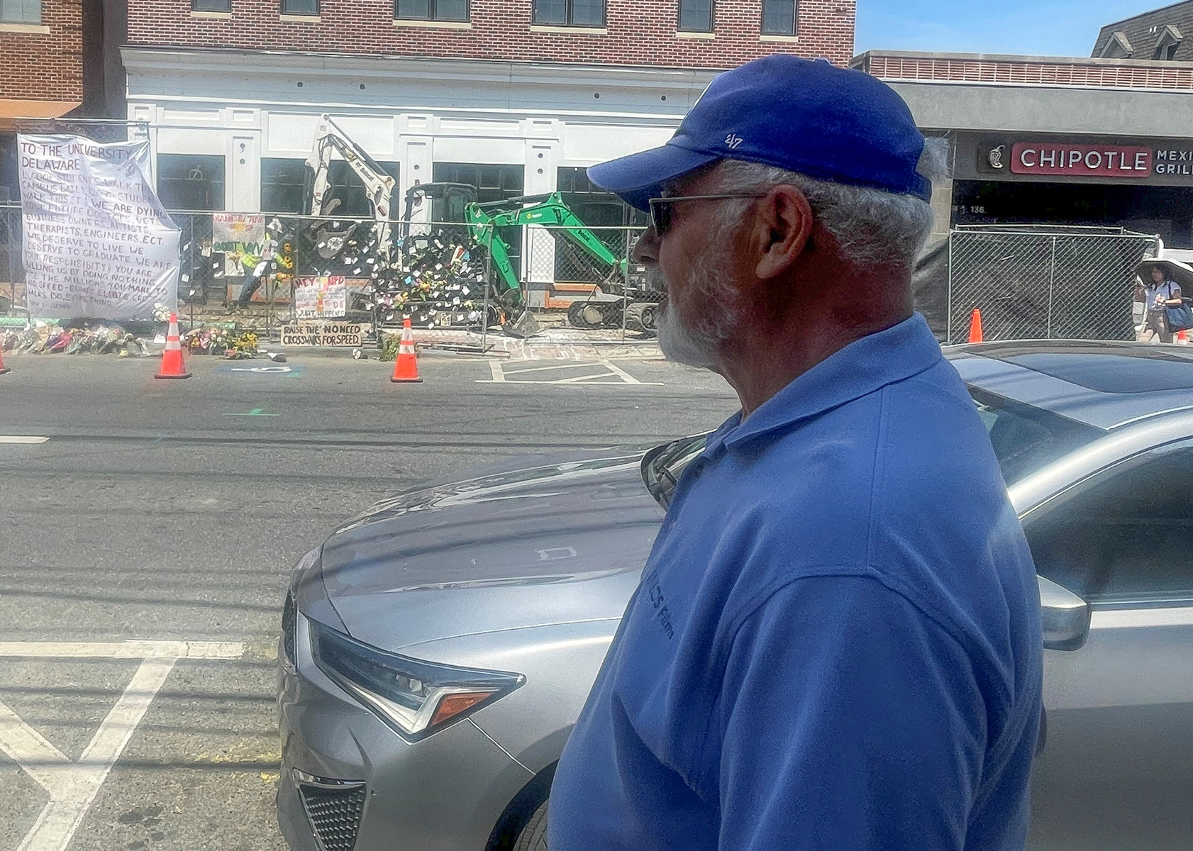 Reza Moqtaderi on Main Street at the University of Delaware