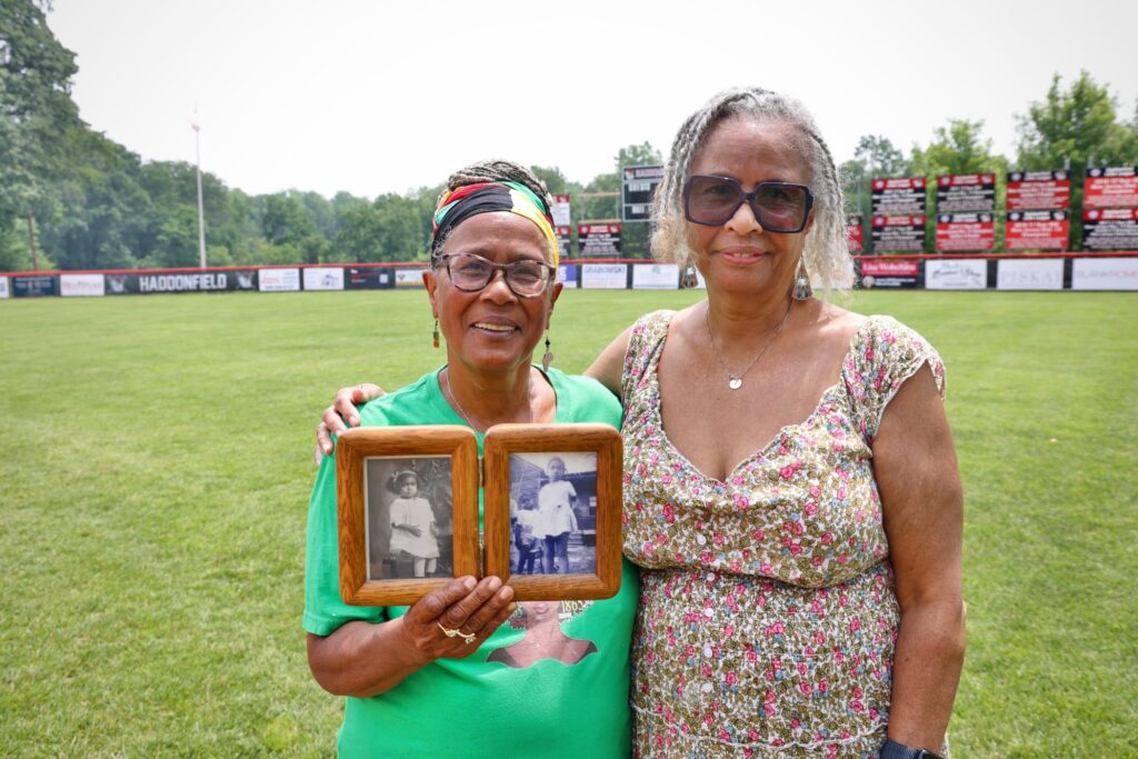 Dolores Streater Logan and Muneerah Higgs smile
