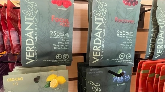 Gummies on display in the store