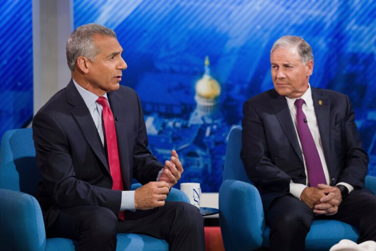 Jack Ciattarelli and Jon Bramnick speak