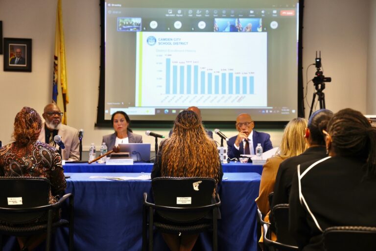 Katrina McCombs speaks at New Jersey State Board of Education meeting in Trenton