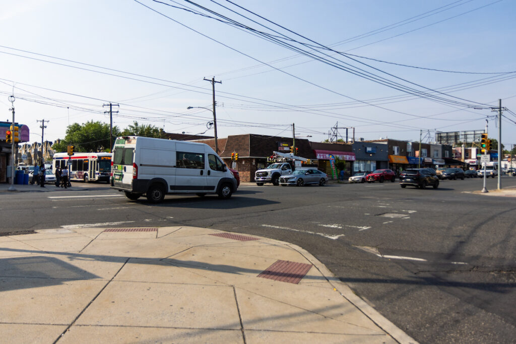 Street intersection in Northeast Philadelphia