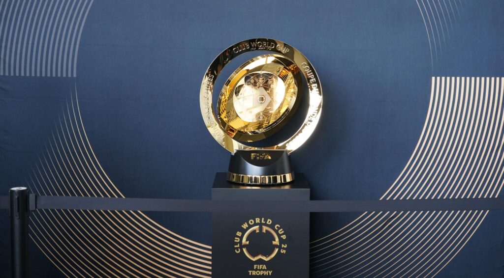 fifa-club-world-cup-2025-06-13 The trophy sits on a pedastal