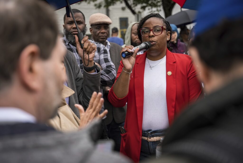 Immigration Protest Mayor Arrested Rep. LaMonica McIver, D-N.J.