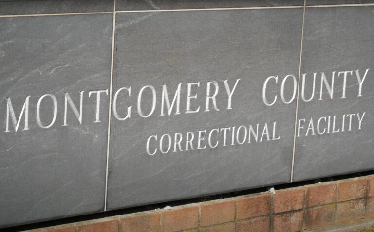 A sign for the Montgomery County Correctional Facility