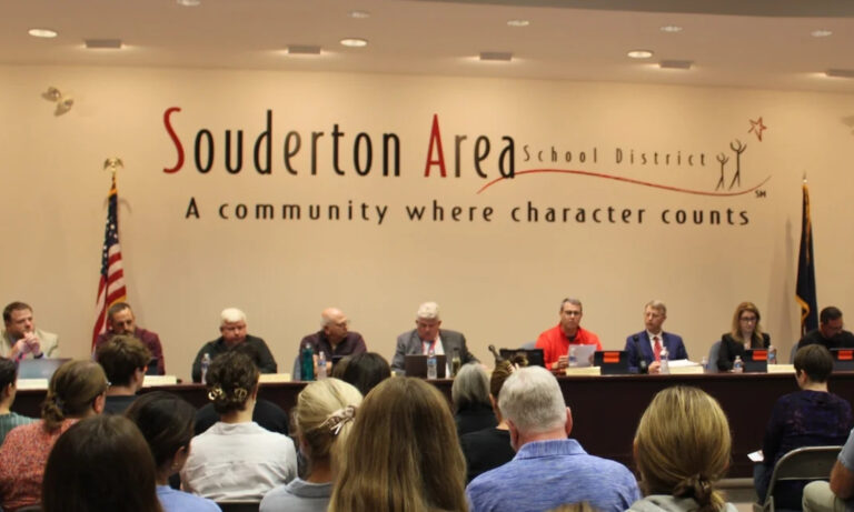 A Souderton Area School District board meeting about Bill Formica